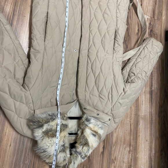 Beige woman’s coat, Made in Italy, Rabbit fur - Picture 9 of 16